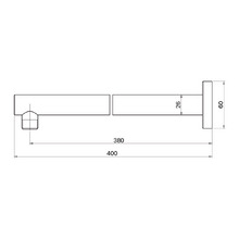 Matcha 400mm Round Shower Arm